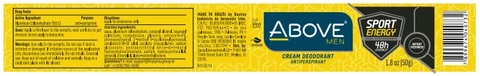 ABOVE SPORT ENERGY MEN ANTIPERSPIRANT DEODORANT 48H 포장