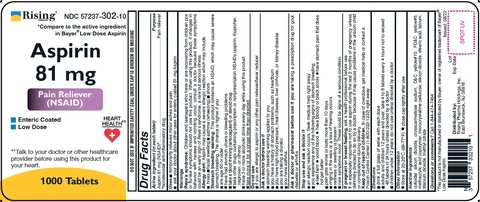 Aspirin 81 포장