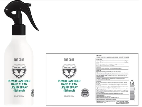 THE CURE POWER SANITIZER HAND CLEAN LIQUIDSpray(Ethanol) 포장