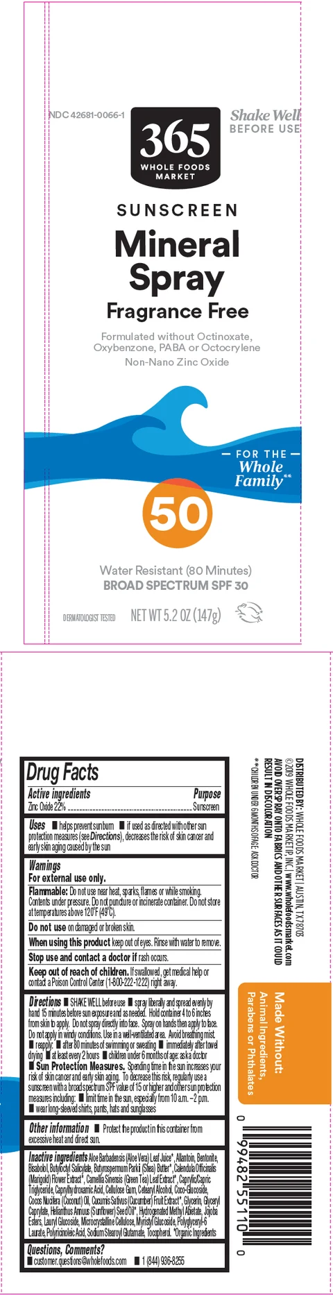 365 WHOLE FOODS MARKET MINERAL SPF 50 포장