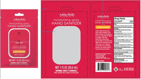 Ashley Belle Moisturizing Hand Sanitizer Raspberry Lemonade 포장