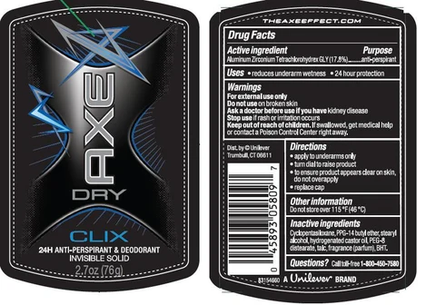 Axe Clix Antiperspirant and Deodorant 포장