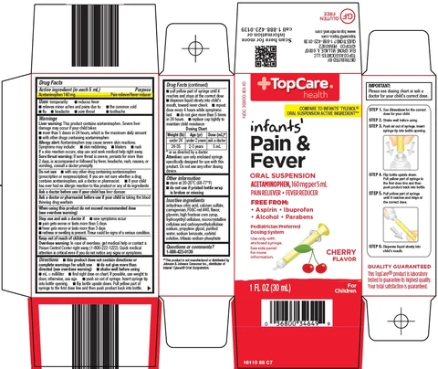 Topcare pain and fever packaging