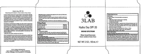 3LAB Hydra Day SPF 20 Broad Spectrum Water-Based Sunscreen 포장