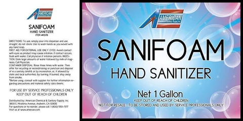 SANIFOAM HAND SANITIZER 포장