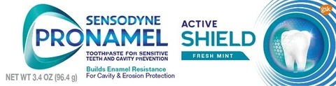 SENSODYNE PRONAMEL Active Shield Fresh Mint / SENSODYNE PRONAMEL Active Shield Cool Mint 포장