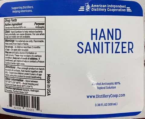 Hand Sanitizer packaging