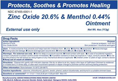 Zinc Oxide and Menthol 포장
