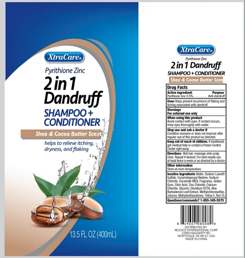 13.5oz 2 In 1 Dandruff Hair Cleanse and Conditioner - Shea and Cocoa Butter 포장