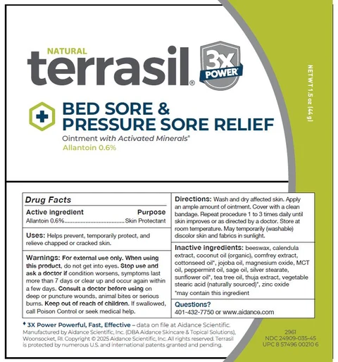 terrasil Bed Sore and Pressure Sore Relief 포장