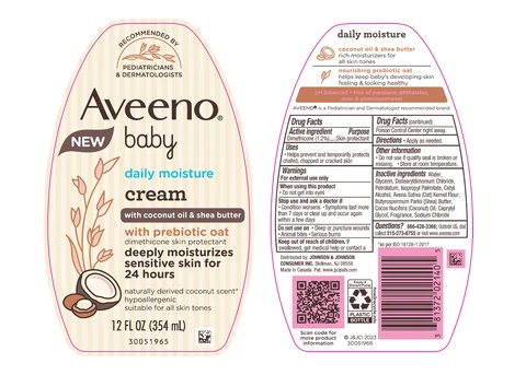 Aveeno Baby Daily Moisture with Coconut Oil and Shea Butter 포장
