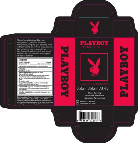 Intimate Wipe packaging