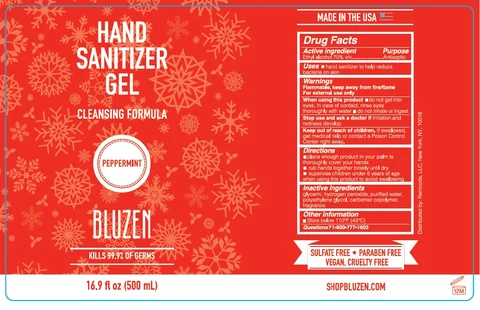 BLUZEN HAND SANITIZER PEPPERMINT 포장