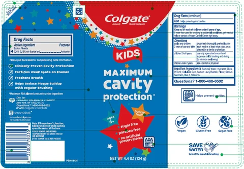 Colgate Kids Maximum Cavity Protection 포장