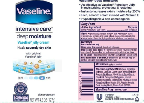 VaselineIntensive Care Deep Moisture 포장