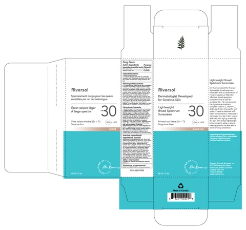Riversol Lightweight Broad Spectrum Sunscreen Spf 30 packaging