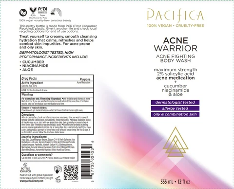 Acne Warrior Body Wash 포장