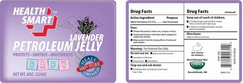 Health Smart Lavender Baby Petroleum packaging
