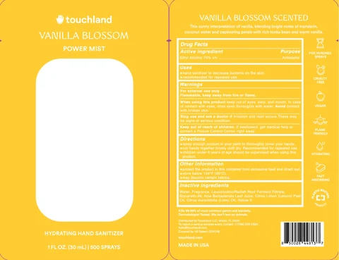 Touchland Power Mist Hand Sanitizer Vanilla Blossom 포장