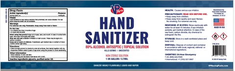 Hand Sanitizer packaging