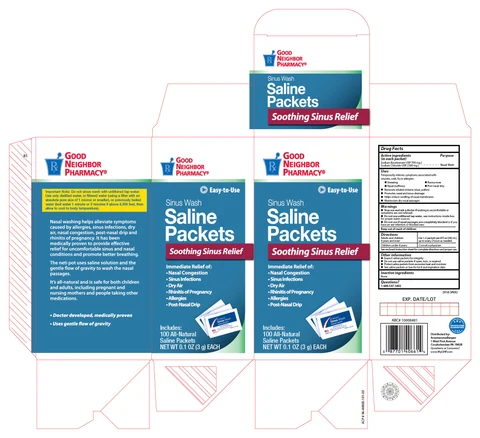 Sinus Wash Saline Packets Good Neighbor Pharmacy 포장