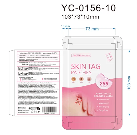 Skin tag patches packaging