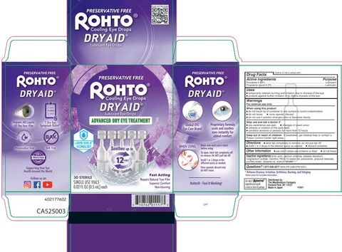 RohtoPreservative Free Dry Aid packaging