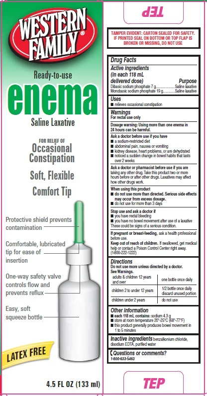 Western Family Saline Laxative Drug Facts