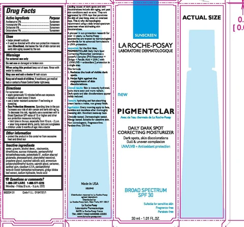 La Roche Posay Laboratoire Dermatologique Pigmentclar Daily Dark Spot Correcting Moisturizer Broad Spectrum SPF 30 Sunscreen packaging