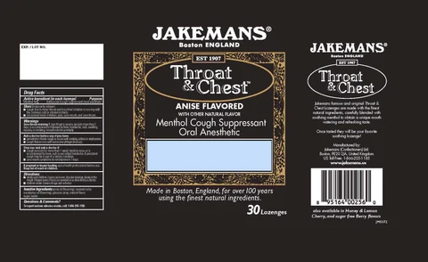 Jakemans Throat and Chest Anise packaging