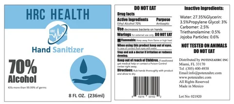 Hand Sanitizer packaging