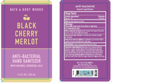 Anti-Bacterial Hand SanitizerBlack Cherry Merlot 포장