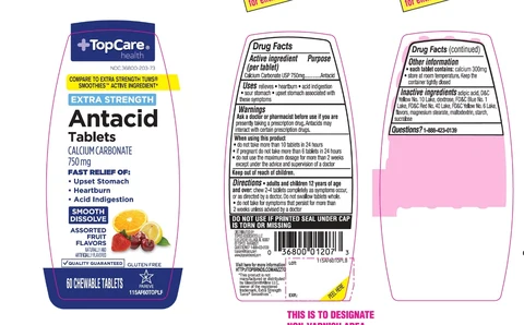 Topcare Antacid Calcium packaging