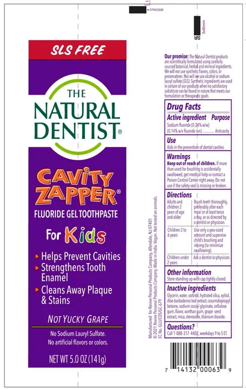 The Natural DentistGroovy Grape packaging