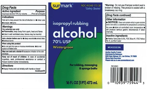 Sunmark Isopropyl Alcohol 70 Percent With Wintergreen Oil 포장