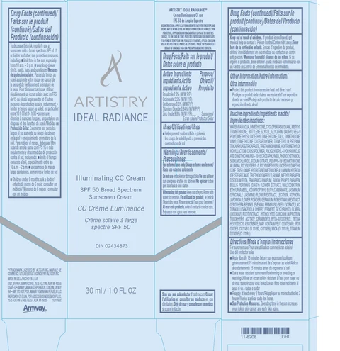 Artistry Ideal Radiance Illuminating CC SPF50 Broad Spectrum Sunscreen - Light 포장