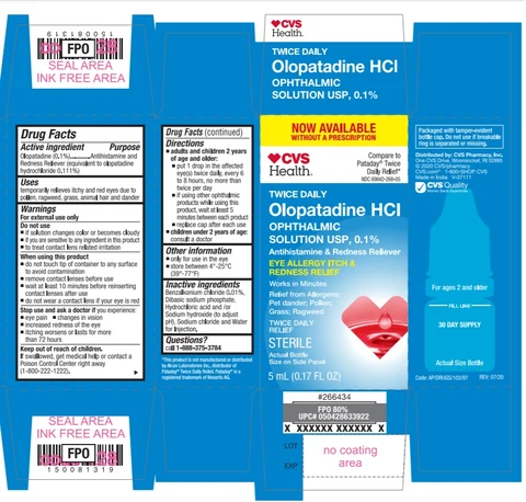 CVS Eye Allergy Itch Relief Twice Daily packaging