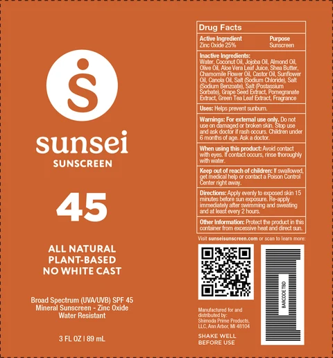 Sunsei SPF 45 Sunscreen 포장