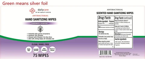 BB1722B 75% ALCOHOL BASED ANTIBACTERIAL HAND WIPES LAVENDER SCENTEDBB1722B 포장