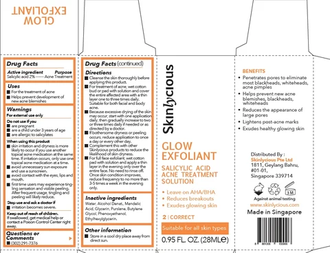 Skinlycious Glow Exfoliant packaging