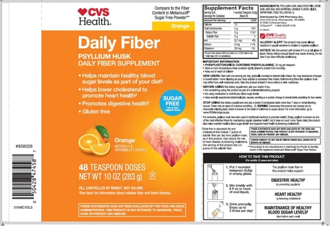 CVS Health Natural Daily Fiber Sugar FreeNatural Fiber 포장