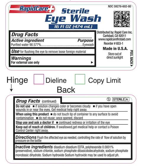 RapidCare Sterile Eyewash 포장