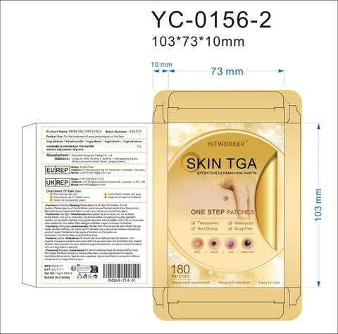 Skin tag patches packaging