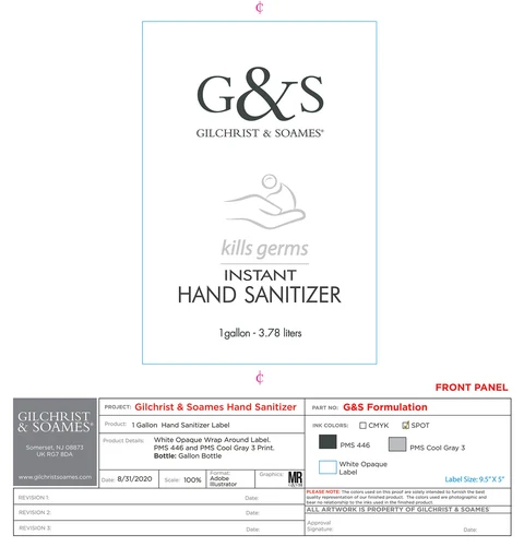 Hand Sanitizer packaging