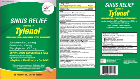 SINUS CONGESTION AND PAIN RELIEF 포장