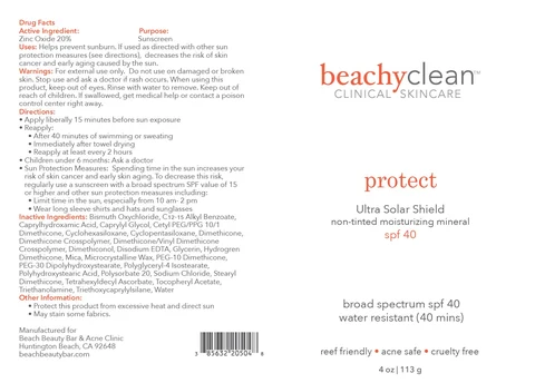 Ultra Solar Shield non-tinted moisturizing mineral SPF 40 포장