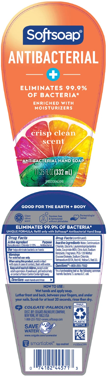 Softsoap Antibacterial with Moisturizers Crisp Clean LHS 포장
