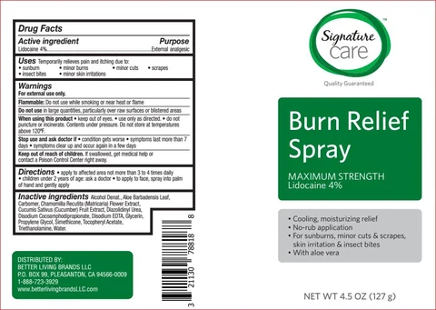 Burn ReliefSignature Care packaging