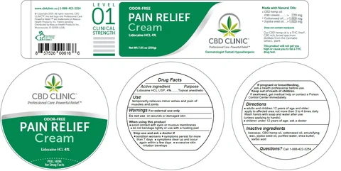 CBD Clinic Pain Relief - Level 1 packaging