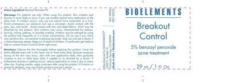 Breakout ControlBioelements packaging